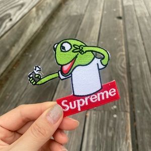 Iron on Kermit frog patch supreme patch